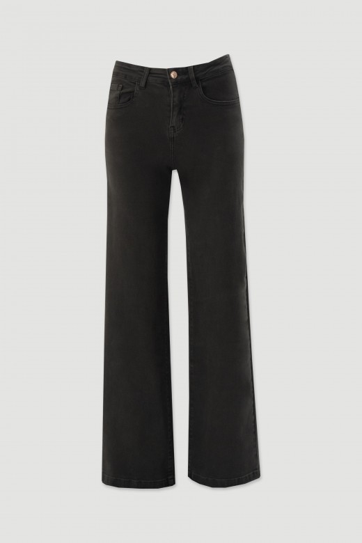 Pantalon droit en sergé Pantalon droit en sergé