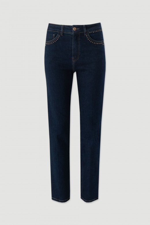Jean skinny à clous métalliques Jean skinny à clous métalliques